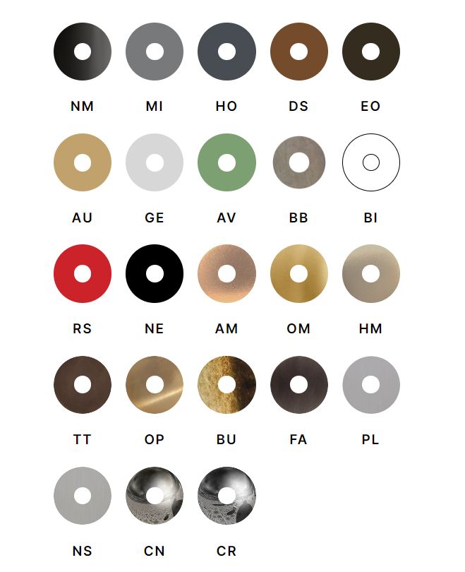 available color finishes for floor mounted basin spout Bongio Alcor