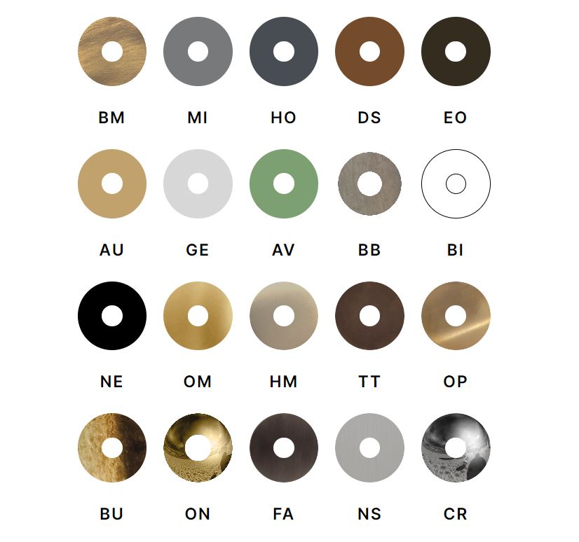 available color finishes for handshower Bongio Alcor