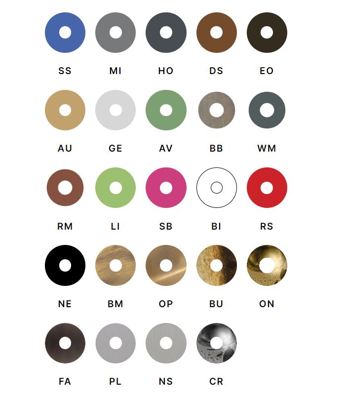 available color finishes for wall kitchen mixer Bongio Amarcord