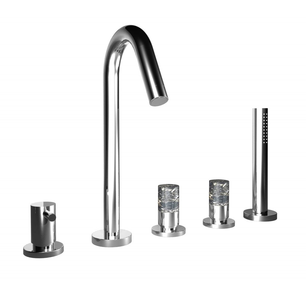 five-hole deck bath and shower mixer by Bongio Aqua