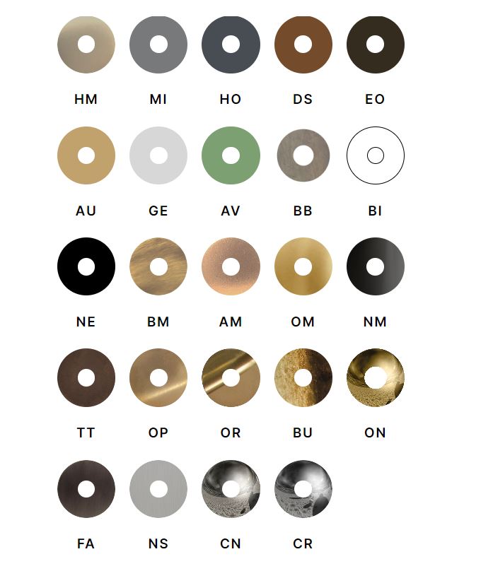 available color finishes for tall basin mixer with long spout Bongio Aqua