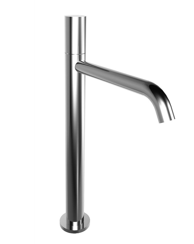tall basin mixer with long spout by Bongio Aqua