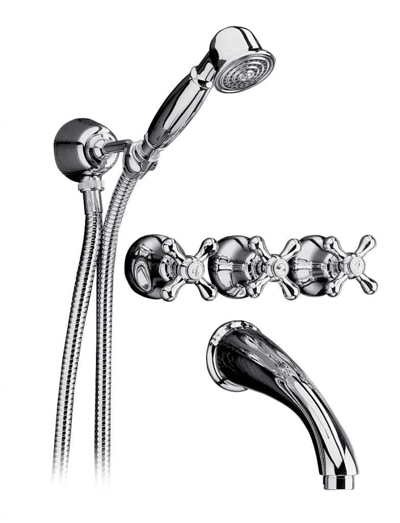 built-in bath and shower mixer by Bongio Axel