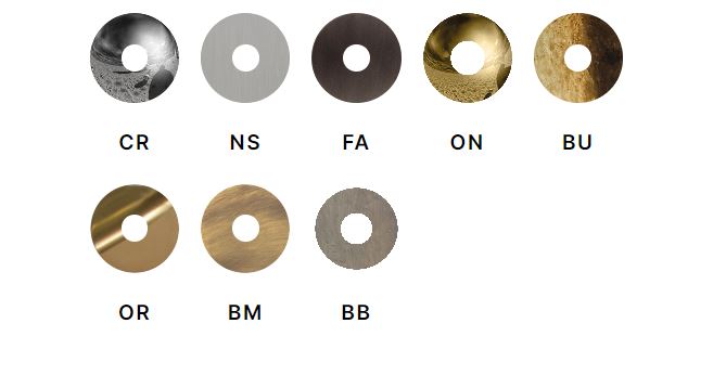 Bongio Axel single hole basin mixer color finishes