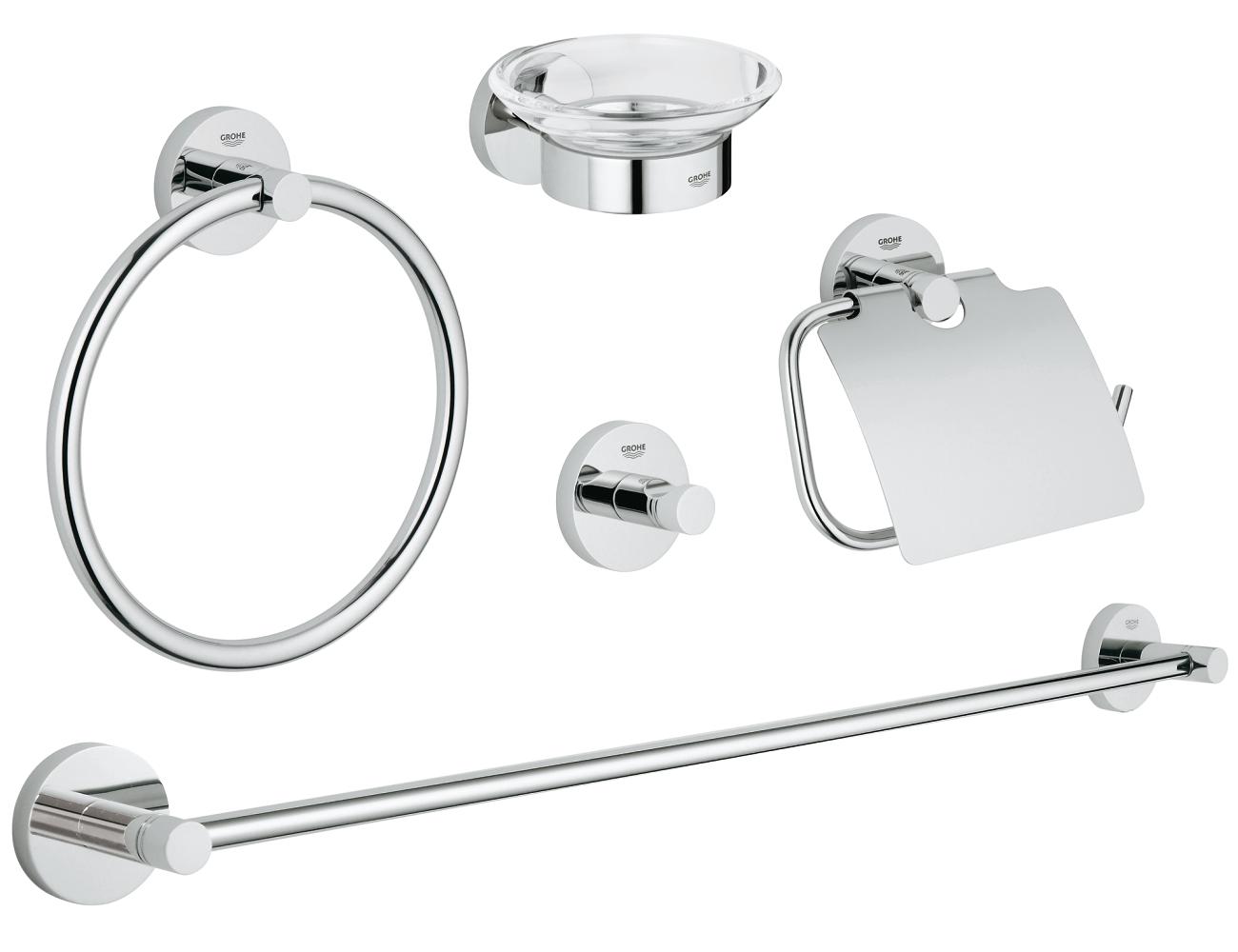 bathroom accessories set by Grohe BauEdge