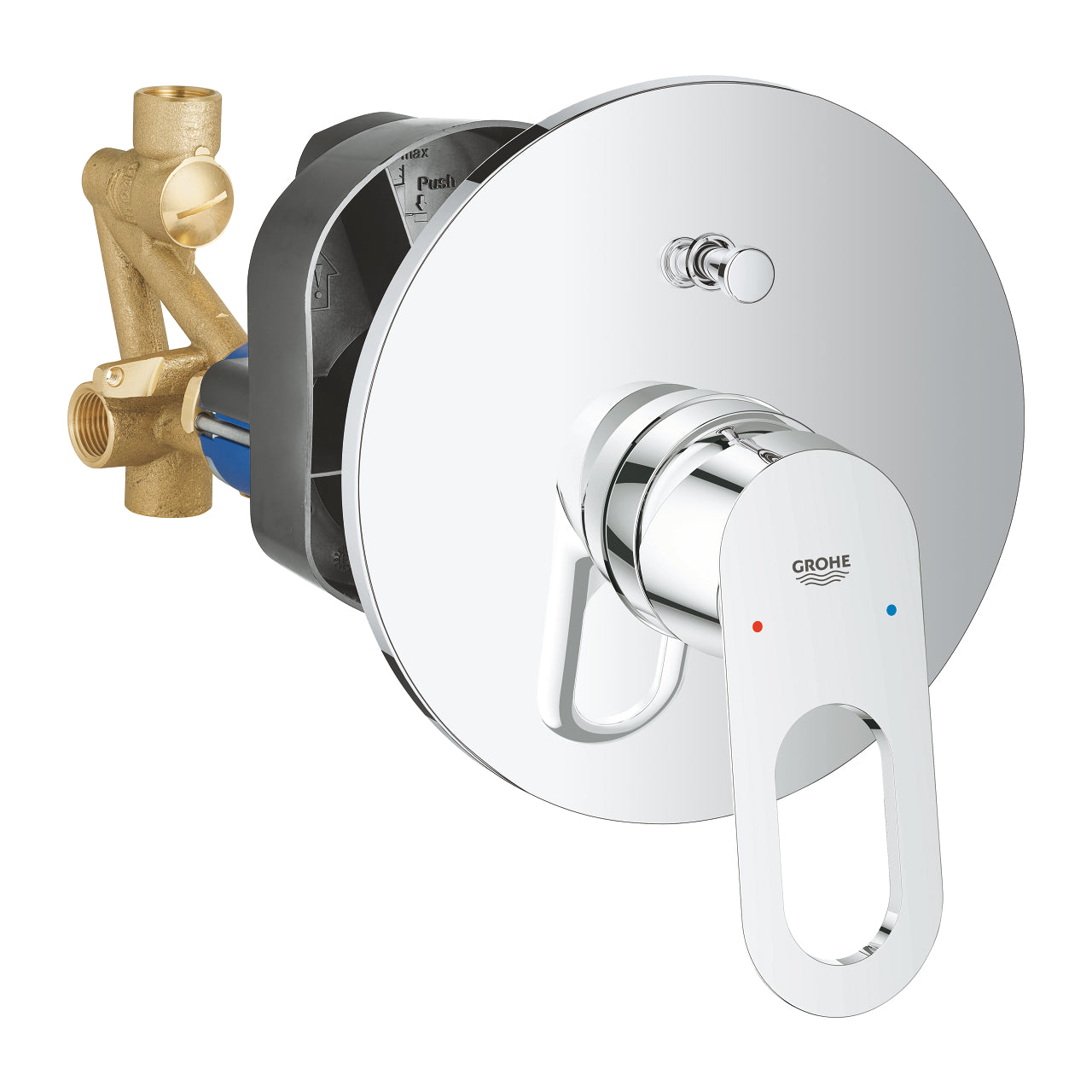 two way shower mixer by Grohe Bauloop