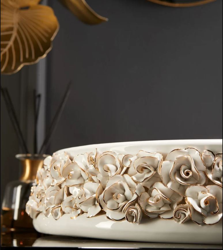 Buy Terzofoco Bouquet white gold designer basin in Pakistan