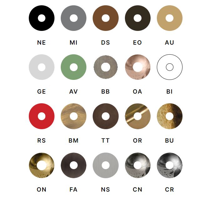 Bongio Bowling designer basin mixer color finishes