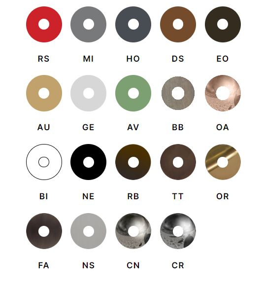 Bongio Bowling Italian basin mixer color finishes