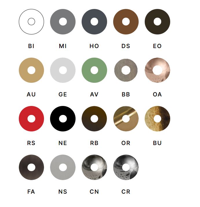 Bongio Bowling Italian bath and shower mixer color finishes