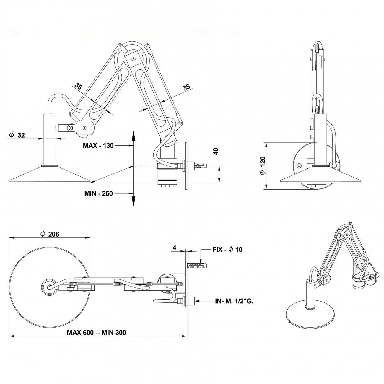 luxury shower head dimensions chart Bongio Bowling
