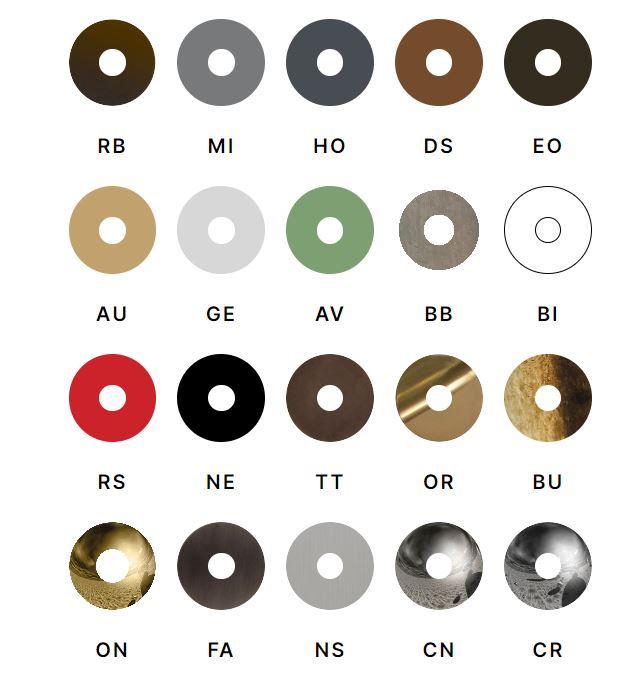 Bongio Bowling modern basin mixer color finishes