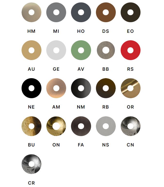 Bongio Bowling concealed shower mixer color finishes