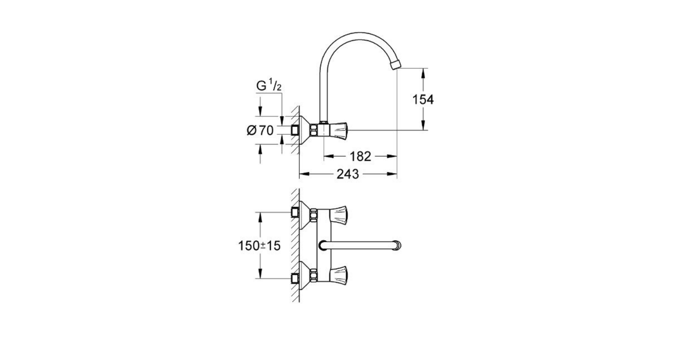 Costa wall sink mixer space saving tap Pakistan, Classic Costa wall mounted sink mixer chrome, Durable Costa kitchen wall sink mixer tap, Stylish Costa wall sink mixer Pakistan, Premium Costa wall mounted faucet Pakistan,