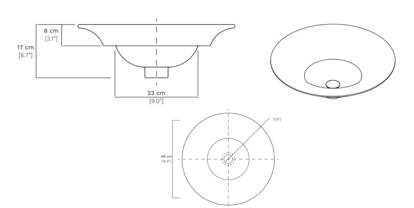 Terzofoco Dalia Gold Spiral luxury wash basin front view