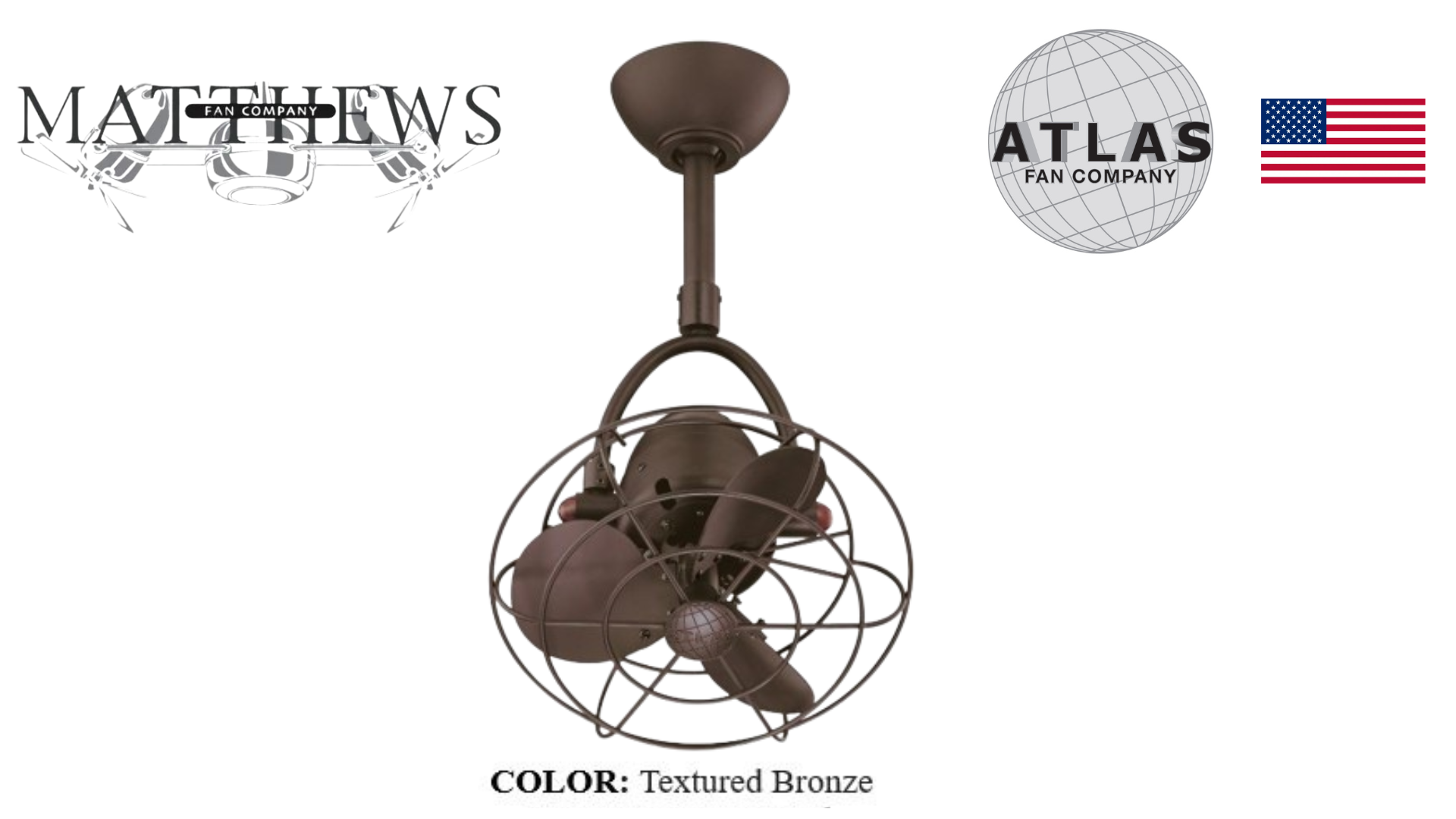 Retro-style metal ceiling fan with silent motor and adjustable airflow