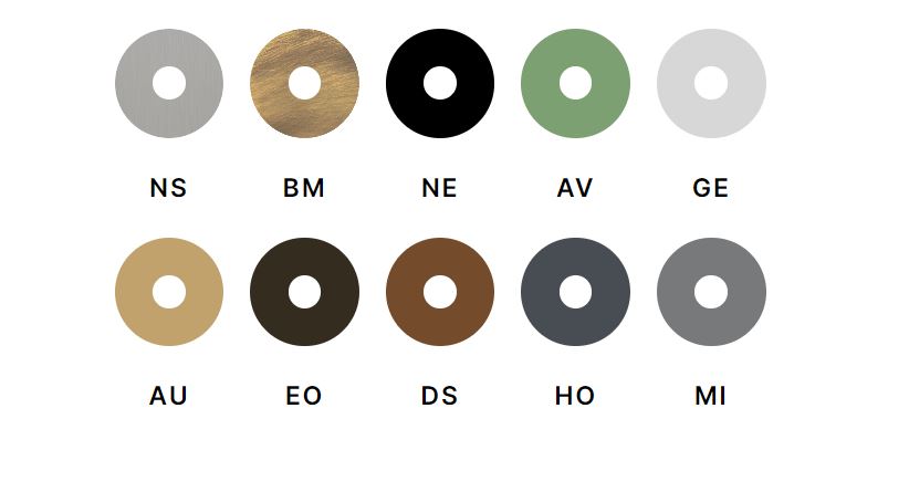 Bongio Domino Q three hole basin group color finishes