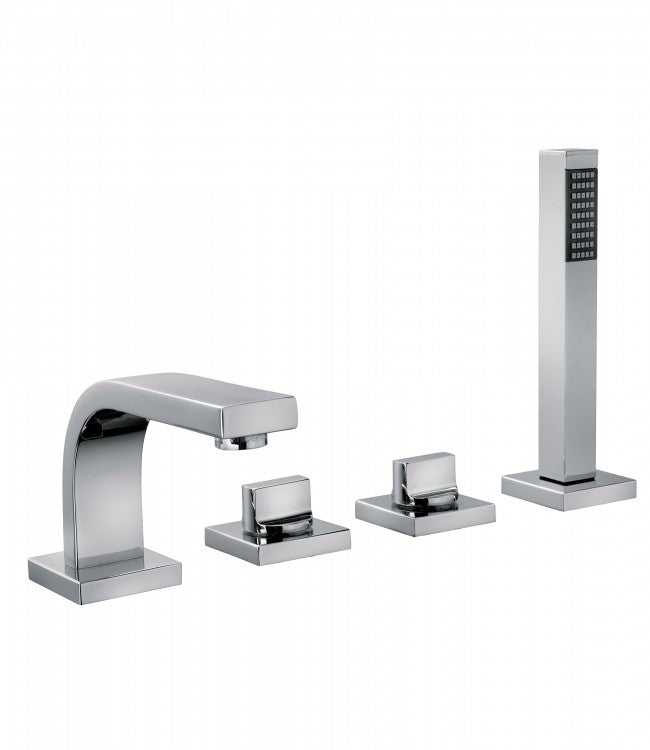 four hole bath mixer by Bongio Domino Q