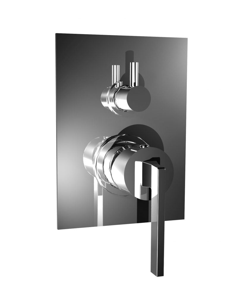 built-in shower mixer with diverter by Bongio Domino Q