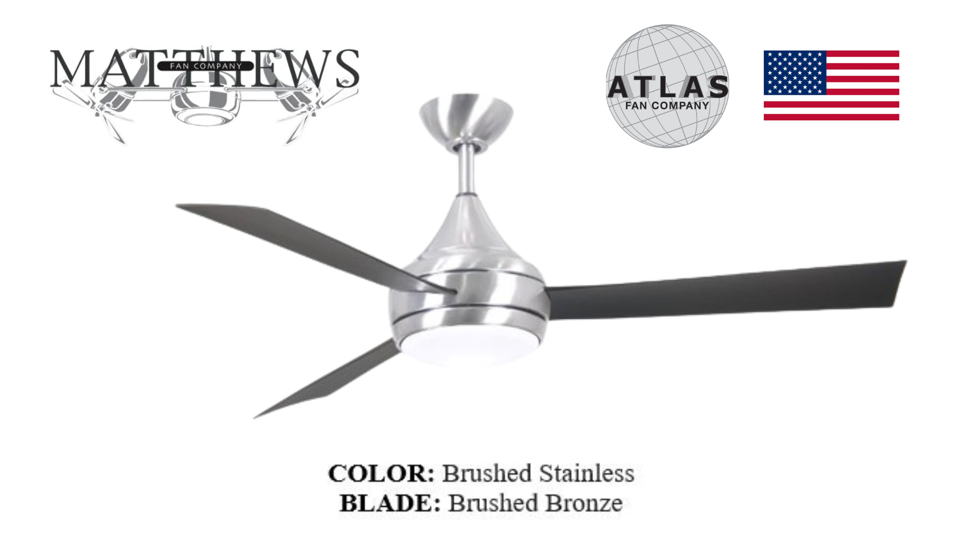 Brushed stainless ceiling fan with remote and light – 3-blade LED fan for outdoor and indoor spaces in Pakistan