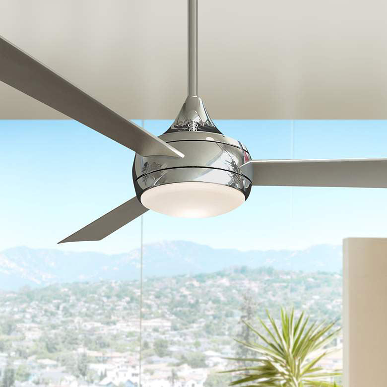 Donaire brushed stainless ceiling fan with remote and light – 3-blade LED fan for outdoor and indoor spaces in Pakistan