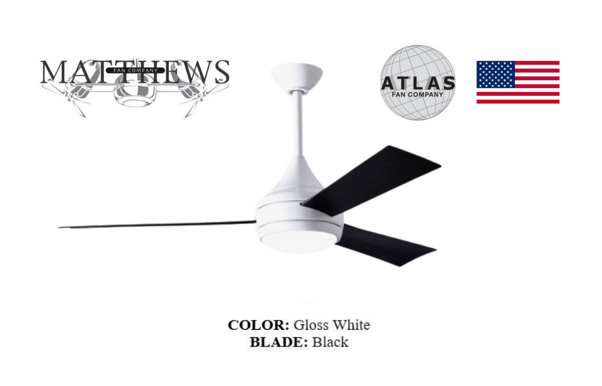 Gloss white ceiling fan with remote – 3-blade LED fan for indoor/outdoor luxury spaces in Pakistan