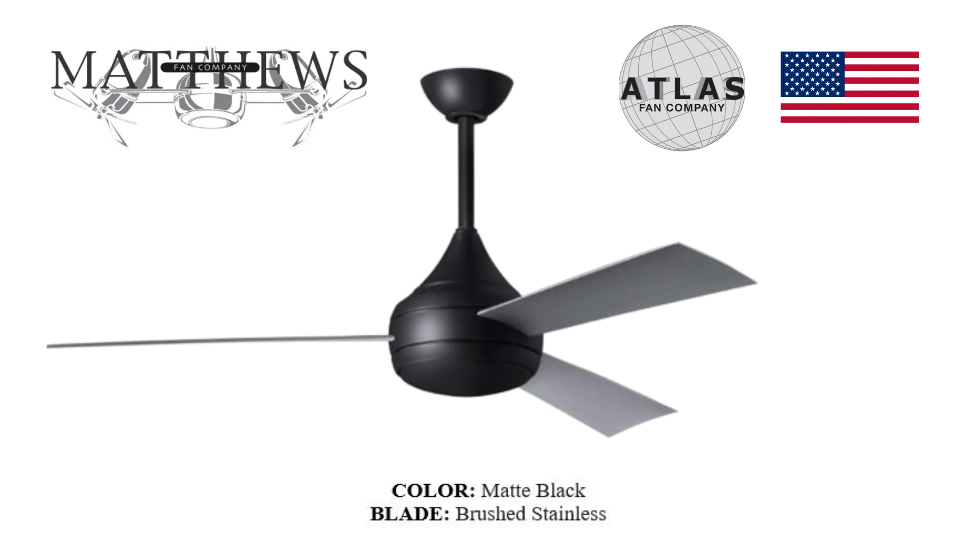 Modern matte black ceiling fan with integrated LED light – luxury design with marine-grade finish