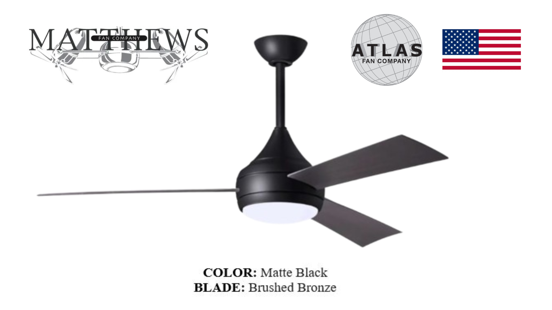 Modern ceiling fan with integrated LED light – luxury design with marine-grade finish