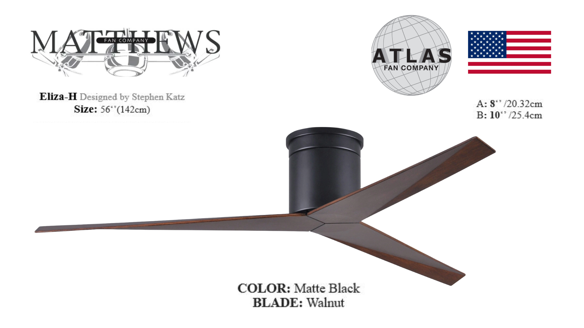 Matte black designer ceiling fan – modern 3-blade sculpted fan for luxury interiors in Pakistan