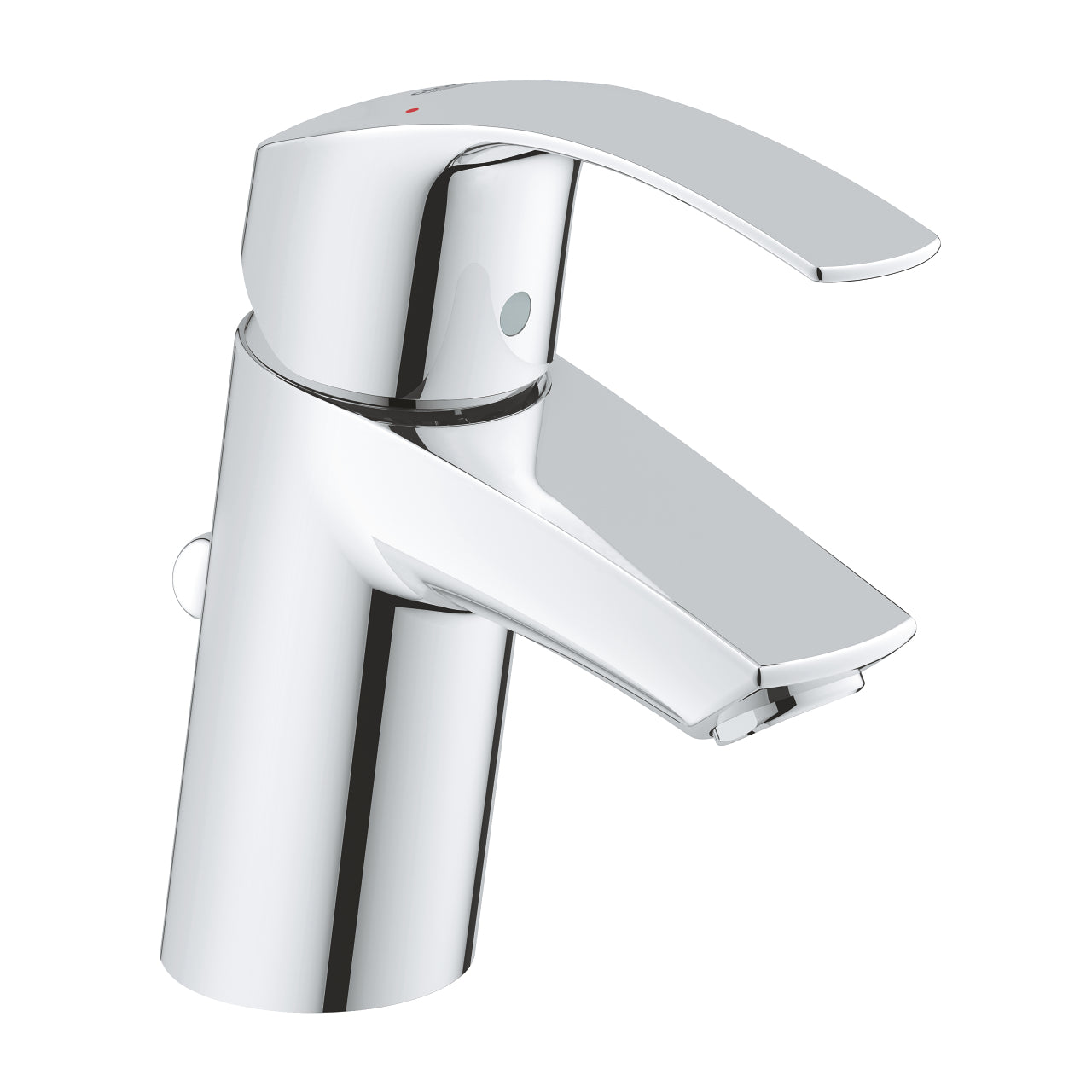A silver-colored single lever basin mixer for kitchen sinks.