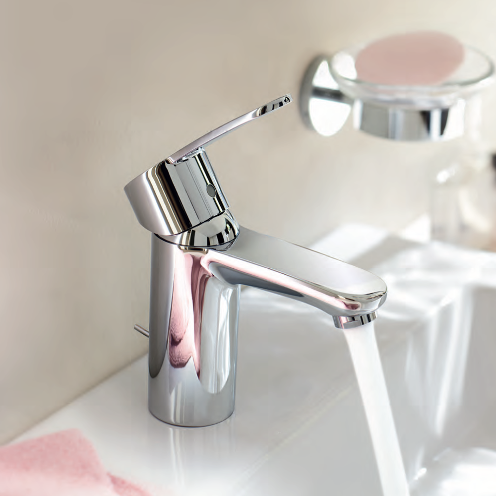 Grohe Eurostyle single lever basin mixer installed in bathroom