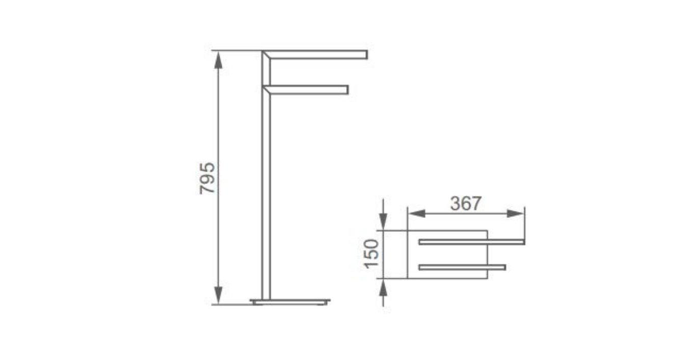 Free Standing Towel Bar SS in Pakistan – Sardars Bathroom Accessory