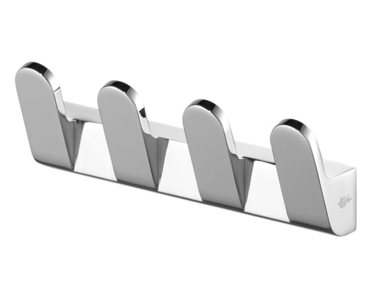 Buy silver hook rack with four hooks or Hook Strip Chrome online in Pakistan