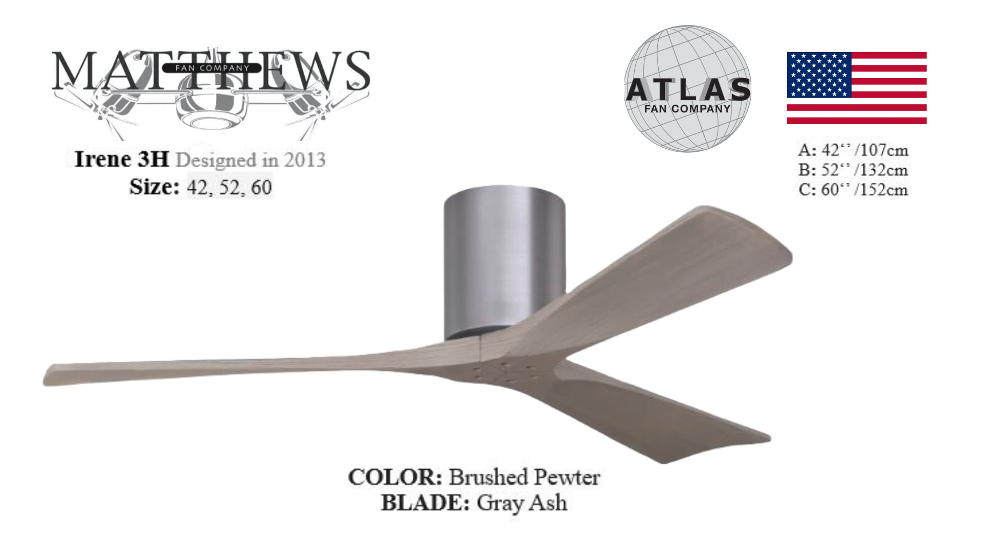 Brushed pewter modern ceiling fan with remote – 3-blade designer fan for stylish interiors in Pakistan