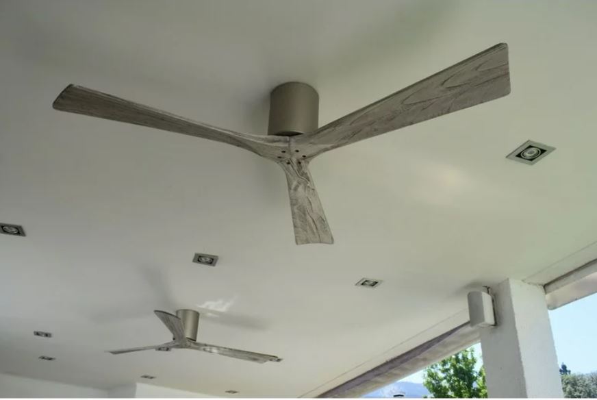 Irene 3H brushed pewter modern ceiling fan with remote – 3-blade designer fan for stylish interiors in Pakistan