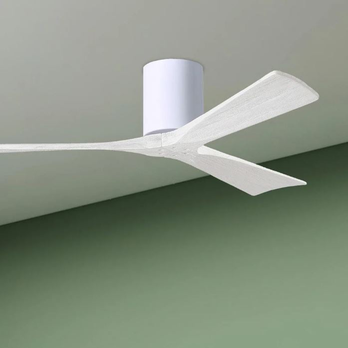 Irene 3H gloss white ceiling fan – silent 3-blade fan with a minimalist design for luxury interiors in Pakistan