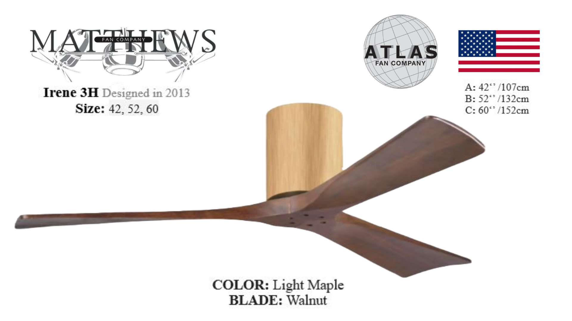Premium light maple ceiling fan – designer fan with natural wood finish and modern appeal