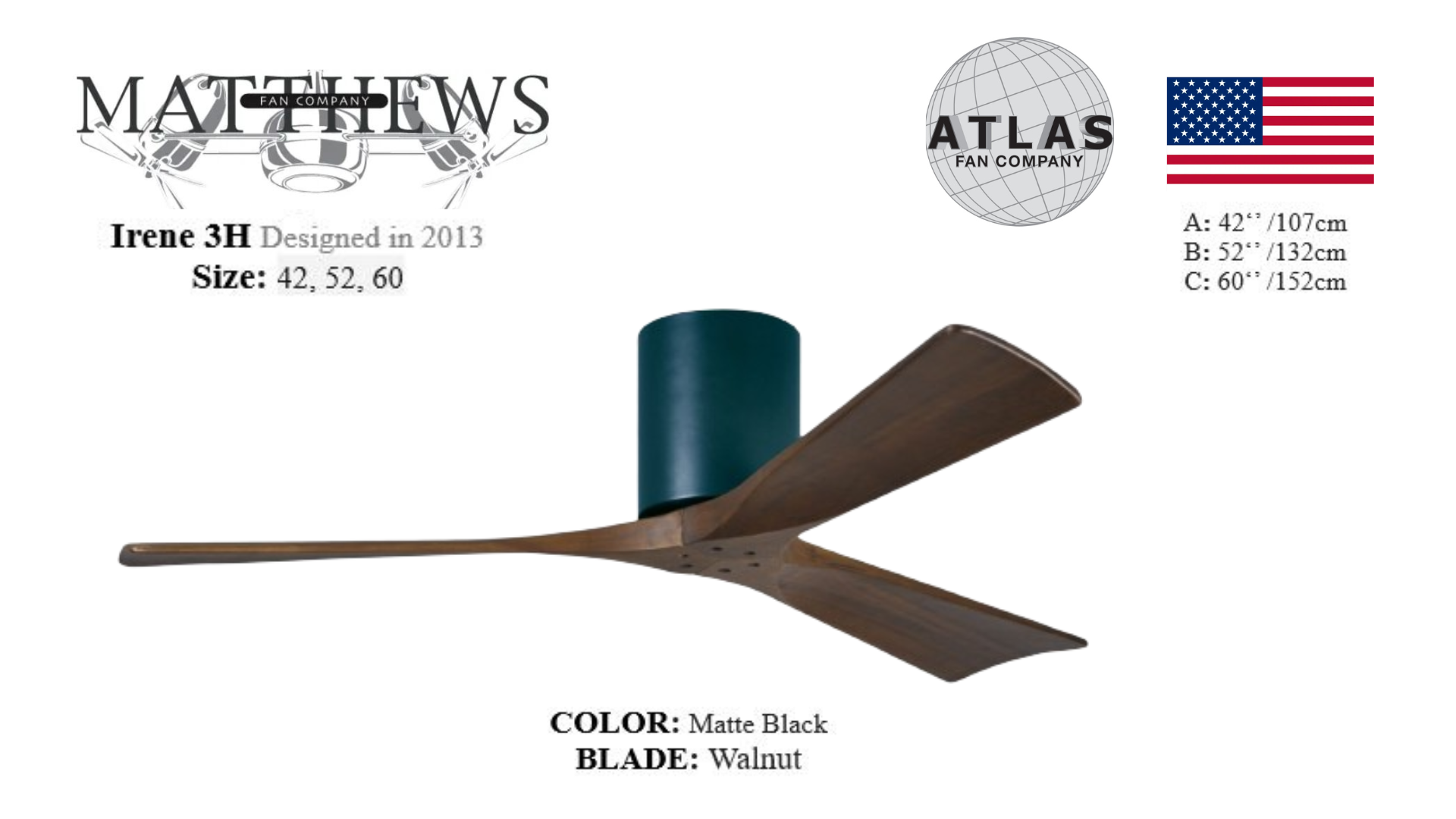 Designer matte black ceiling fan – silent DC motor fan with wood finish for bedrooms and lounges