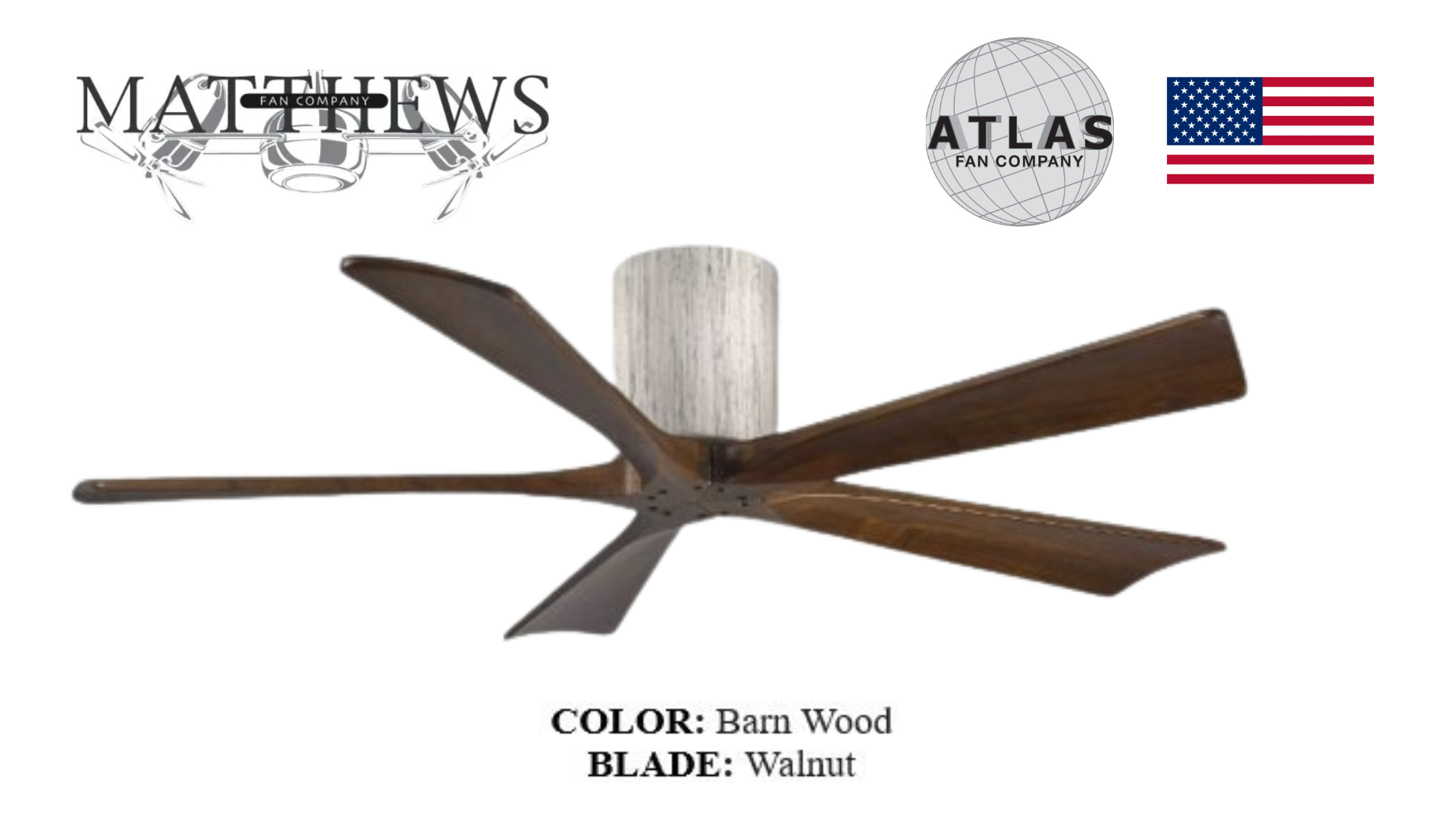 Designer wood ceiling fan with DC motor – rustic barn finish for luxury interiors