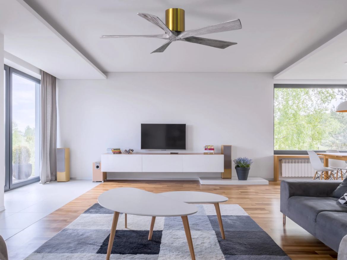 Irene 5H barn wood ceiling fan – modern 5-blade wood ceiling fan for stylish homes in Pakistan