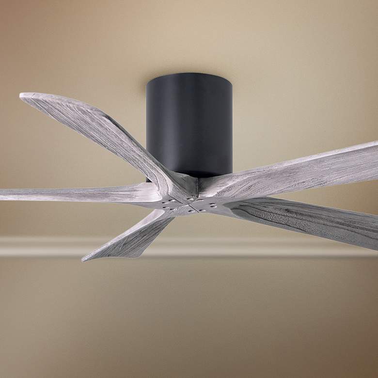 Irene 5H matte black ceiling fan with 5-blade design – premium silent motor fan for Pakistani homes