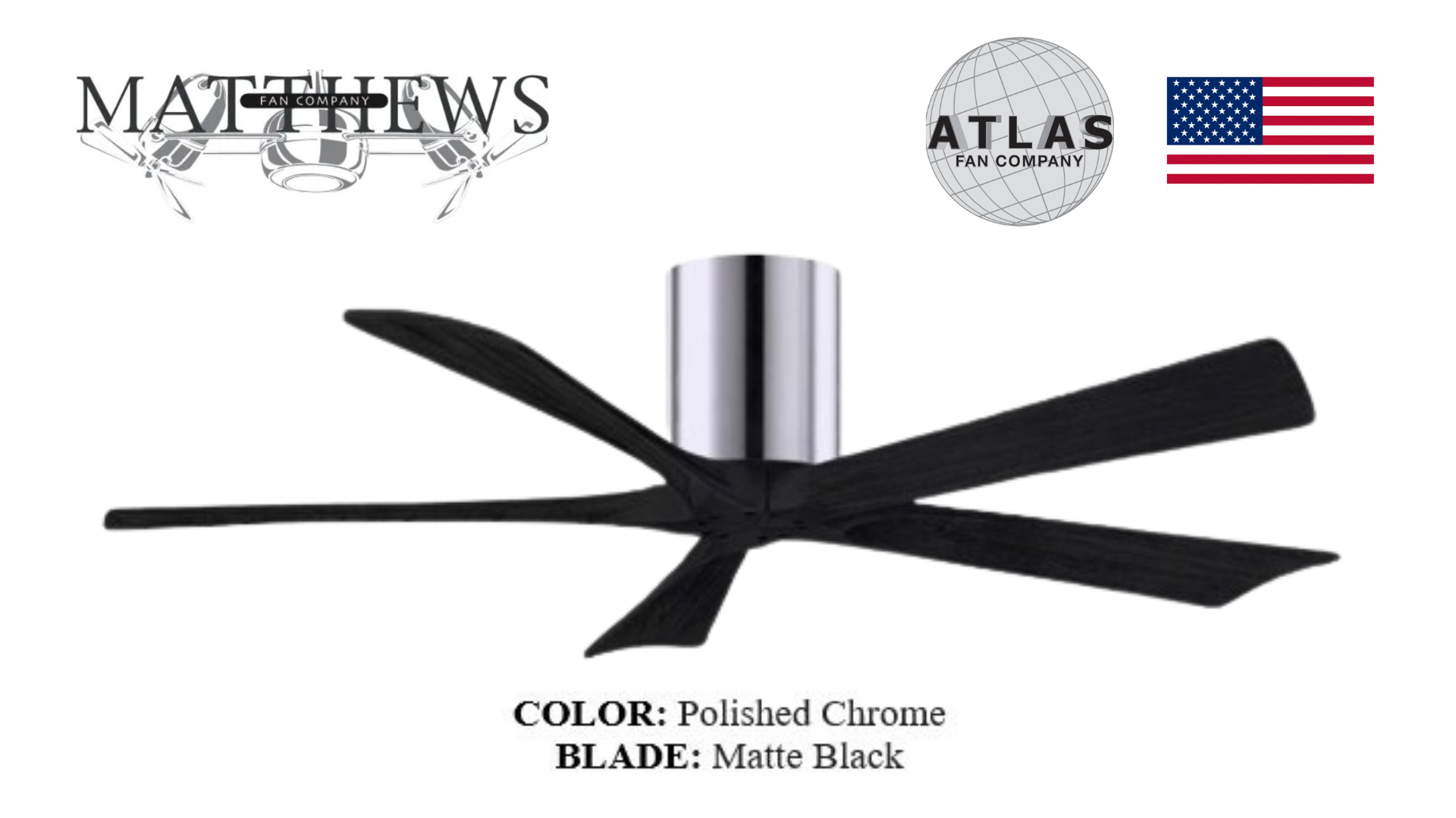 Matthews Irene-5H ceiling fan polished chrome – rustic modern