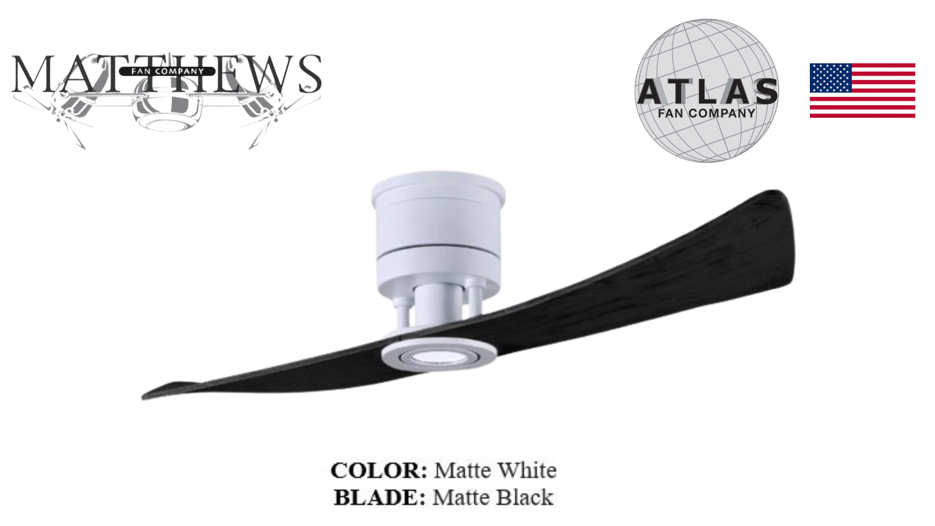 Matthews Lindsay ceiling fan matte white with LED