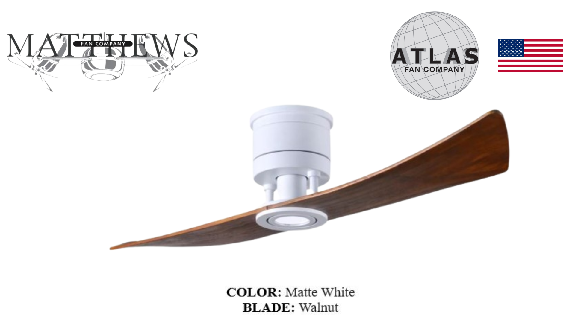 Matthews Lindsay ceiling fan matte white with LED