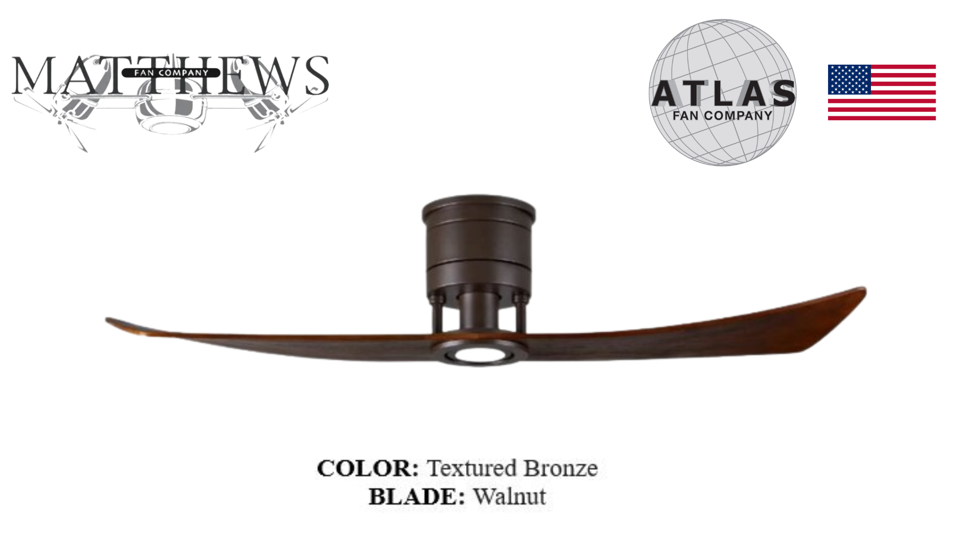 Matthews Lindsay textured bronze wall-mounted fan
