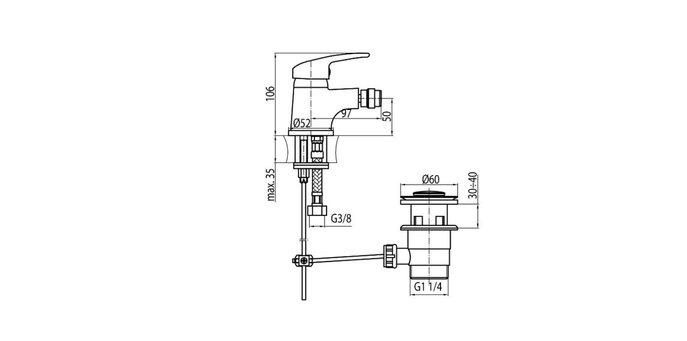 Bidet Mixer Tap Price in Pakistan Valvex Logic Technical Dimensions