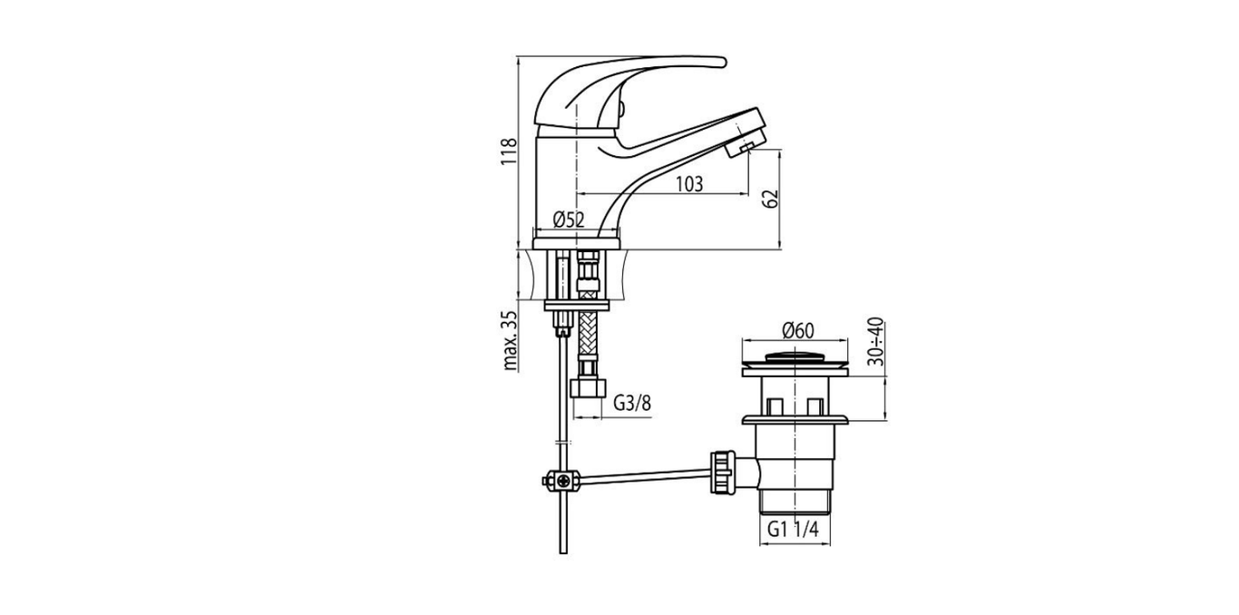 Wash Basin Mixer Tap Price in Pakistan Valvex Logic Technical Dimensions