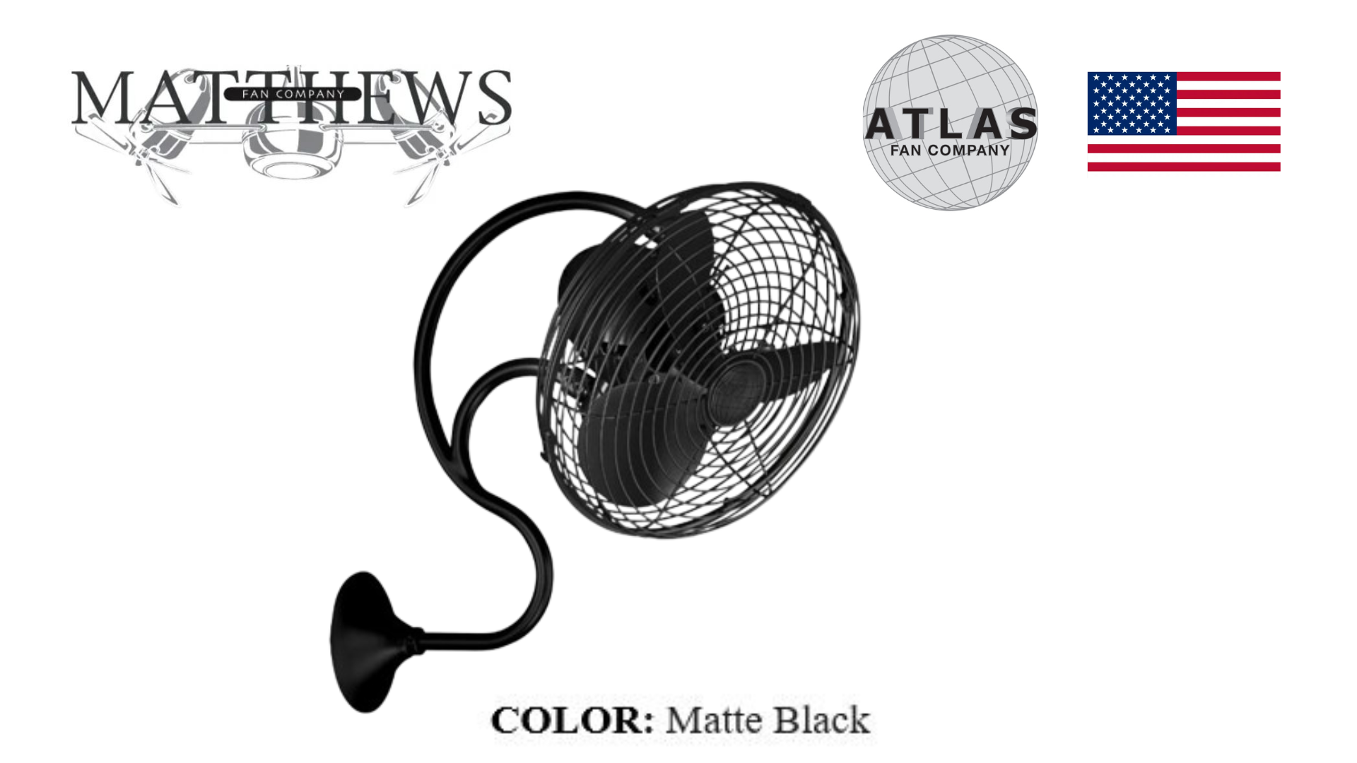 Matthews Melody wall-mounted oscillating fan