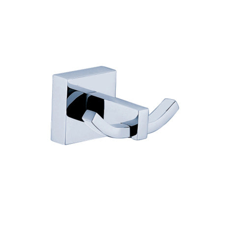 Silver wall mounted robe hook bathroom accessory for modren bathroom.