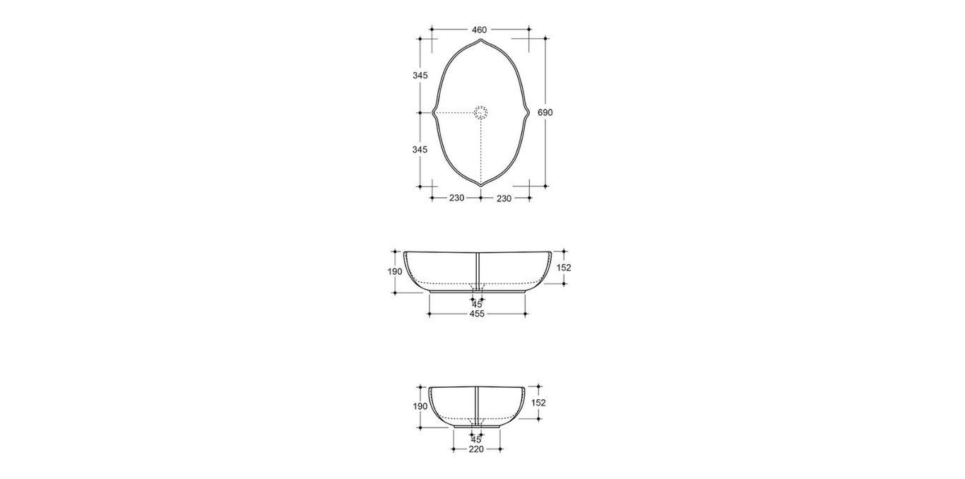 Italian designer sink – Vitruvit OYESTER basin with tropical finish for premium homes